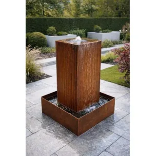 Estexo Springbrunnen Cortenstahl Set 50x50x80 cm