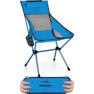 normani Campingstuhl Campingstuhl „Nemaska“, Ultraleichter XXL Outdoorstuhl Klappstuhl Faltstuhl Capingsessel - Maximale Belastbarkeit: 150 kg blau