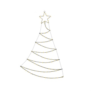 LED Tannenbaum Metallbaum beleuchtet Wanddeko Weihnachtsdeko 1,1m für Außen