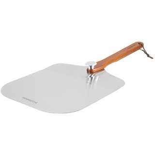 Hanseküche Pizzaschieber Edelstahl – Pizzaschaufel 30 cm – Pizzaheber mit Griff aus Akazienholz und großer Fläche, Pizzaschaufel, Pizza Zubehör auch für Brot, spülmaschinenfest