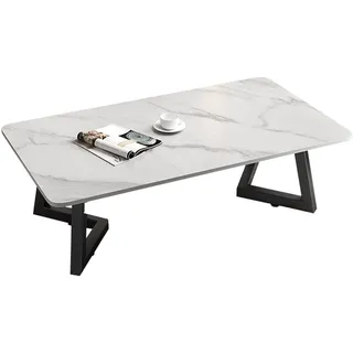 Rechteckige Couchtische, kreativer Marmor-Beistelltisch, minimalistischer Wohnzimmer-Beistelltisch, Kleiner moderner Familien-Esstisch, 250 kg tragend, für Balkon zu Hause/Büro/Bekleidungsge