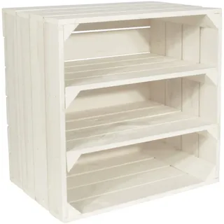 CHICCIE Weinregal Wino aus Holz - Weiß 2X Regal Holzkiste