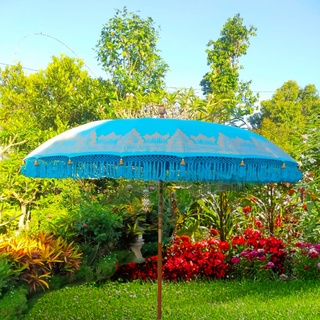 La Vida en Led Balinesischer Sonnenschirm Blau oder Türkis Sonnenschirm 3 Meter Durchmesser Paradise Luhur (Türkis)