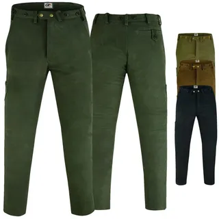 German Wear Lederhose GW604 Lange Jagdhose Jagdlederhose Jägerhose Nubukleder grün 50/M