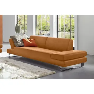 W.SCHILLIG 3-Sitzer taboo Designsofa mit hohem Sitzkomfort, Breite 232cm, Sitztiefe 69cm, mit Übertiefe, inklusive Armlehnenverstellung gelb