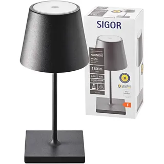 Nuindie mini LED Akku Tischleuchte Außentischleuchte IP54 schwarz Sigor Tischlampe