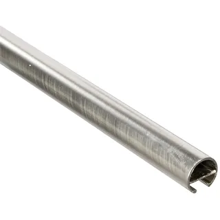 GARDINIA Gardinenstange Memphis mit Innenlauf 1-läufig Ø 16 mm 120 cm Edelstahl-Optik