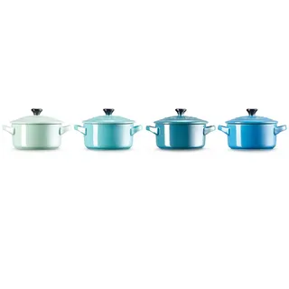 Le Creuset Mini Cocotte Topf-Set 4-tlg. metallics blau-grün