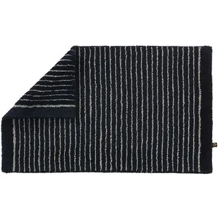 Rhomtuft Badteppich Lin 60x100 cm | schwarz-natur - schwarz;weiß