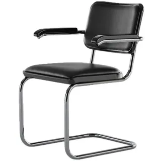 THONET S 64 P Freischwinger Polster Graphite Black