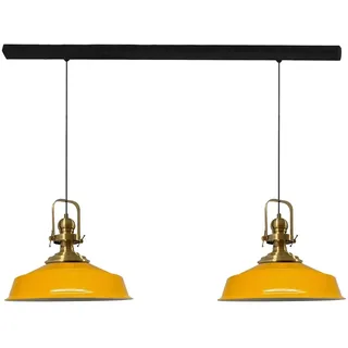 Bamyum Asletl 2-flg. Ø41 cm rund gelb Metall vintage