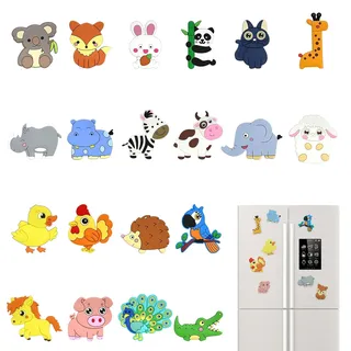 Magnete Kinder Tiere für Magnettafel, 20 Stück Kühlschrankmagnete Kinder Schöne Zoo Kühlschrank Kleinkind Magnete Kind er Magn ETE Lustig Dekorative Kind ermag nete Tiere Spielzeug der Erziehung