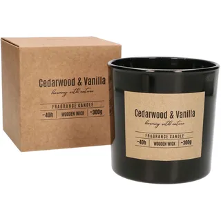 KOTARBAU® Duftkerze im Glas Kerze mit Holzdocht Duft Geschenke mit Angenehmer Aromatherapie Dekorations-Kerzen Cedarwood & Vanilla
