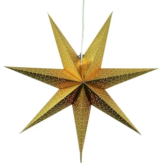 Papier Stern Sensy 70cm Gold Dot Fenster Wand Weihnachts Deko ohne Leuchtmittel