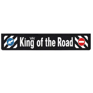 Uzman LKW-Schmutzfänger Heckschürze für LKW Schmutzfängerleiste 240x35cm universal KING, Heckschürze, Starkes „King of the Road“-Motiv – auffälliges Design & Statement schwarz