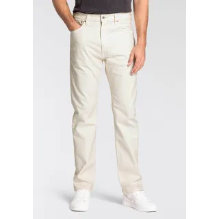 Straight-Jeans LEVI'S "551Z AUTHENTIC" Gr. 36, Länge 32, weiß (ecru unlimited) Herren Jeans Loose Fit mit Lederbadge