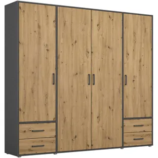 Rauch Drehtürenschrank Voyager 187 x 194 x 53 cm Grau