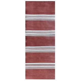 Outdoorteppich, Rivanto, Balkonteppich Bayadere Streifen 68, 5x198cm Schuhmatte aus Kunststoff bunt|rot|weiß