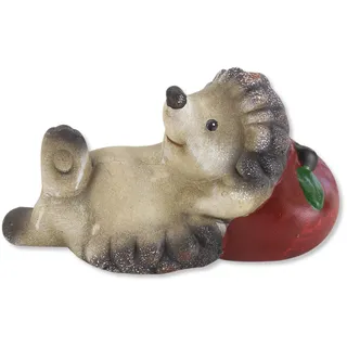 DARO DEKO Keramik Figur Igel mit Apfel A - 1 Stück