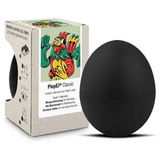 BRAINSTREAM PiepEi CLASSIC schwarz Eieruhr zum Mitkochen für 3 Härtegrade