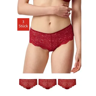 SNOCKS Hipster Panties aus Spitze | Dunkelrot | XL