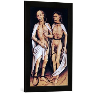 Gerahmtes Bild von Matthias Grunewald The Dead Lovers, Kunstdruck im hochwertigen handgefertigten Bilder-Rahmen, 40x60 cm, Schwarz matt