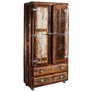 MASSIVMOEBEL24.DE Schrank 90 x 185 x 38 cm Mehrfarbig