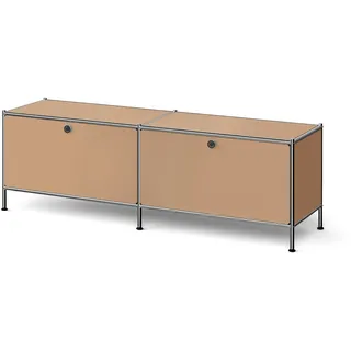 Tchibo - Metall-Lowboard »Cn3« mit Klappenfächern - 152x40x51,5cm - braun -