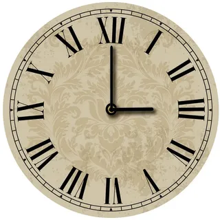 Wallarena Wanduhr Natur - Mehrfarbig - Modern - Vlies - Wohnzimmer bunt