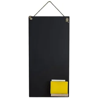 Hochwertige Kreidetafel 24x48 cm, für Küche als Memotafel mit Ablage, Kreide, Kordel und Schwamm