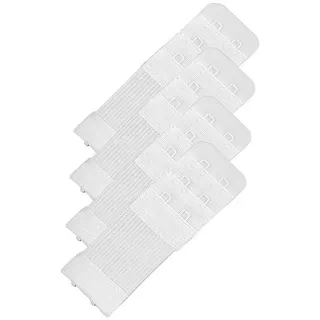 maDDma BH-Verlängerung 4 elastische BH-Verlängerung 30 mm 2 Reihen BH Zubehör Dessous (Sparpaket), weiß weiß