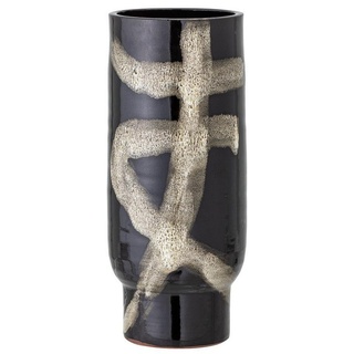 Bloomingville Dekovase Vase Vefa, Schwarz Terrakotta Blumenvase Dekovase Dekoration dänisches Design schwarz