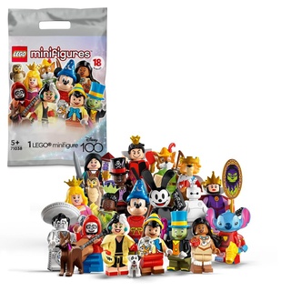 LEGO 71038 Minifiguren Disney 100, 1 von 18 Charakteren zum Sammeln, Überraschungstüte mit Spielzeug zum Bauen mit Micky Maus, Stitch, Mulan & me...