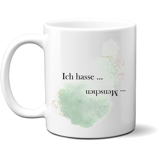 online-hut - Kaffeetasse - Tasse - Lieblingstasse - Sprüche Tasse - Ich hasse Menschen - Geschenkidee - LT-43