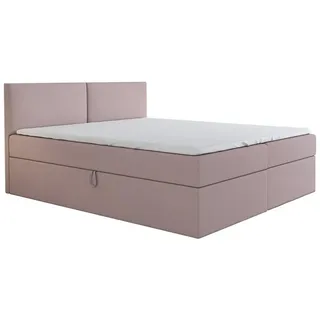 A&J MöbelLand GmbH Boxspringbett UNN mit Bettkasten, Topper und gepolstertem Kopfteil. (Boxspringbett mit Bettkasten und gepolstertem Kopfteil. Inclusiv Topper !, TOP ANGEBOT), Länge 208 Höhe 106 cm lila 160 cm x 200 cm x 106 cm