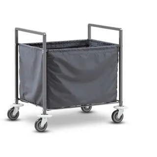 Wanzl Wäschewagen LT 240, mit 240 L Sack, schwarz metallic, 90.8 x 75.4 x 90 cm