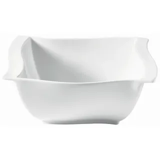 Novel Salatschüssel Swing, Weiß, Keramik, Wellen, quadratisch, 23x9x23 cm, Lfgb, Essen & Trinken, Geschirr, Schalen & Schüsseln, Salatschüsseln