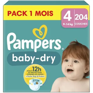 Pampers Baby-Dry Gr. 4 (9-14 kg) 204 St.