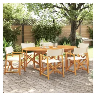 vidaXL Klappbare Gartenstühle 6 St. 6 x 6 x 6 cm Cremeweiß