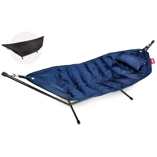 Fatboy Headdemock Deluxe XXL Hängematte inkl. Kissen Dunkelblau Freistehend Outdoor Garten Hängematte Ständer Luxus Hängematte, Tragfähigkeit ... - Dunkelblau