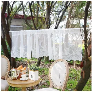 BTTO Scheibengardine Scheibengardinen Modern, Lace Transparent Bistrogardine Vorhänge