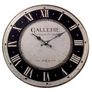 SELVA Retro Wanduhr Gallerie, Quarz, Vintage-Stil, mit römischen Ziffern, 34 cm