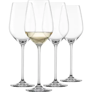 Schott Zwiesel Weißweinglas Fortissimo (4er-Set), elegante Weingläser für Weißwein, spülmaschinenfeste Tritan-Kristallgläser, Made in Germany (Art.-Nr. 123684), Klar, Kristall