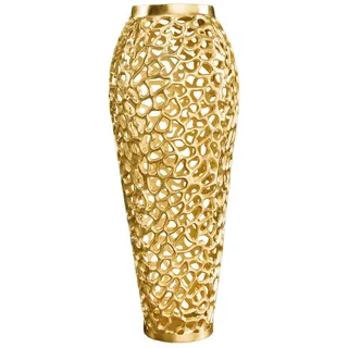 riess-ambiente Bodenvase ABSTRACT LEAF 65cm gold (Einzelartikel, 1 St), Wohnzimmer · Handmade · Metall · Gold-Design · Deko · Schlafzimmer goldfarben 26 cm x 64 cm x 26 cm