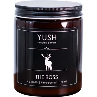The Boss – Duftkerze Aus Sojawachs Mit Geranie, Zimt, Nelke Und Zitrusnoten – Yush – 180 Ml