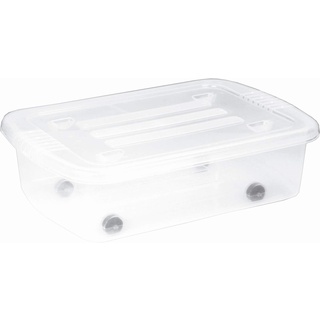 Plast Team Home Box Bedroller Unterbettbox mit Rollen Aufbewahrungsbox 25L 580 x 385 x 165 mm
