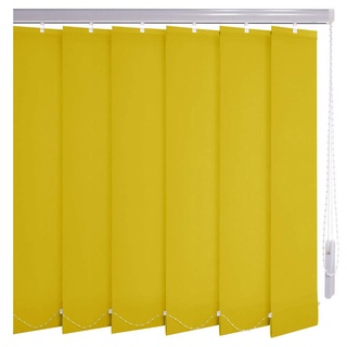 Sonnenschutz-HH® - Lamellenvorhang gelb lichtdurchlässig - Breite 80 cm x 135 cm Höhe - Lamellenbreite 127mm Vertikaljalousie Vertikalanlage Schiebevorhang