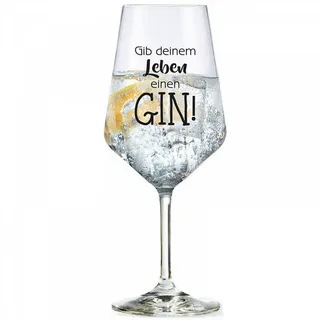 GILDE Schnapsglas Gin Tonic Glas Gib deinem Leben einen Gin