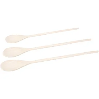 Holzlöffel im 3er-Set zum Backen und Kochen, Kochlöffel-Set Holz, verschiedene Grössen