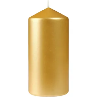 Stumpenkerzen, ca. 50h 150 x 70 mm  matt gold